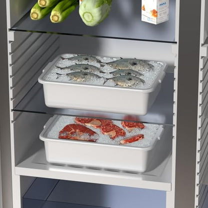 8 L Plastic Bus Tubs, Commercial Bus Tub Tote Box, Light Gray, 5 Packs - size: 8 L