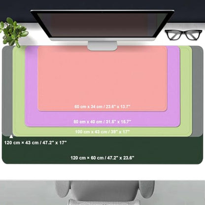 PU Leather Desk Pad Protector and Blotter, Large Mouse Pad and Laptop Desk Mat, Non-Slip Office and Home Writing Pad (Aqua Frost Blue, 31.5" x 15.7") - color: Aqua Frost Blue, size: 31.5" x 15.7"