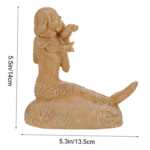 ABOOFAN 1pc Mermaid Statue Aquarium Decor Underwater Ornament for Fish Tanks Landscape Supplies Vivid Design for Aquatic Adornment for