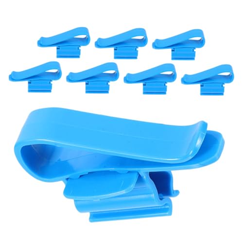 8pcs Fish Tank Water Hose Clips Water Pipe Fixing Clamp Plastic Hose Clamp for Aquarium Easy Installation - color: Blue