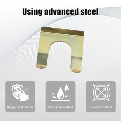 20 PCS Brake Line Clips, Metal Brake Line Bracket, U-shaped, Metal Universal Car Fuel Cable Clip, Replacement Hose Retaining Clamp for Car, Truck, Vehicle, Motorcycle