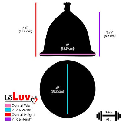 LeLuv Replacement Single Breast Suction Cup for Vacuum Pump with Quick-Disconnect Fitting, Medium - size: Medium