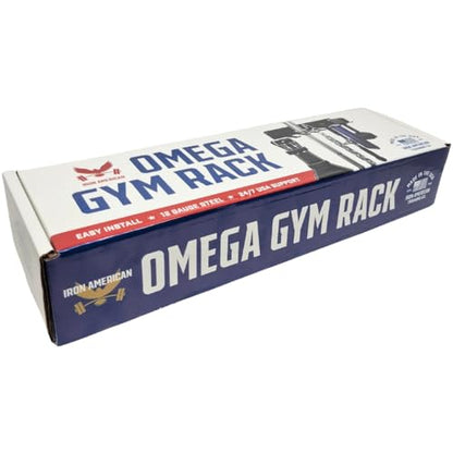 IRON AMERICAN USA Omega Gym Storage Rack 9 OR 11 Hook Heavy-Duty Gym Wall Organizer Gym Caddy Hanger - Gym Accessory Storage - Resistance Bands, Jump Ropes, Barbells, Lifting Belts, Cable Attachments - style: OMEGA GYM RACK (18 INCH / 9 PRONG)