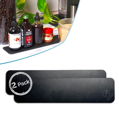 DripGuards Absorbent Counter Mat 2-Pack | Waterproof, Quick-Dry Coffee Bar Mat for Kitchen, Sink & Drink Station | Non-Slip, Spill-Proof Protector for Water, Oil & Syrup [3 x12in].