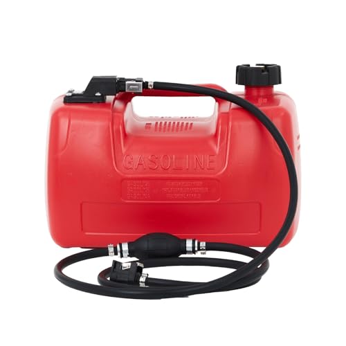 3 Gallon Marine Portable Tank Outboard Boat Transfer Tank with Line l-Shaped Handle Easy to Carry