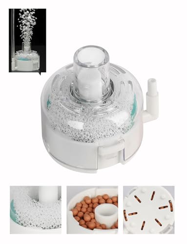 Mini Aquarium Sponge Filter, Small Fish Tank Filter Submersible Fish Filter Built-in Air Bubble Stone and Bio Balls for Fish Tanks up to 5 Gallon (Air Pump Not Included)