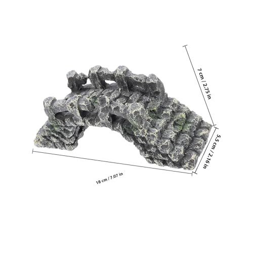 ERINGOGO Mini Resin Aquarium Bridge Model Fish Tank Decor Arch Landscape Ornament for Aquatic Terrariums and Turtle Basking Areas