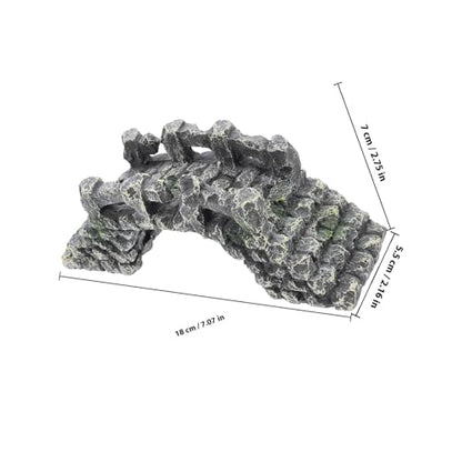 ERINGOGO Mini Resin Aquarium Bridge Model Fish Tank Decor Arch Landscape Ornament for Aquatic Terrariums and Turtle Basking Areas