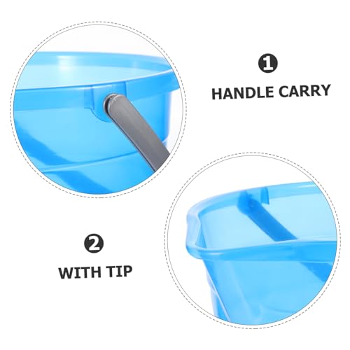 Plastic Water Bucket with Handle 12L Portable Wash Bucket for Home Bathing and Laundry Thickened Storage Container for Students and Dormitory