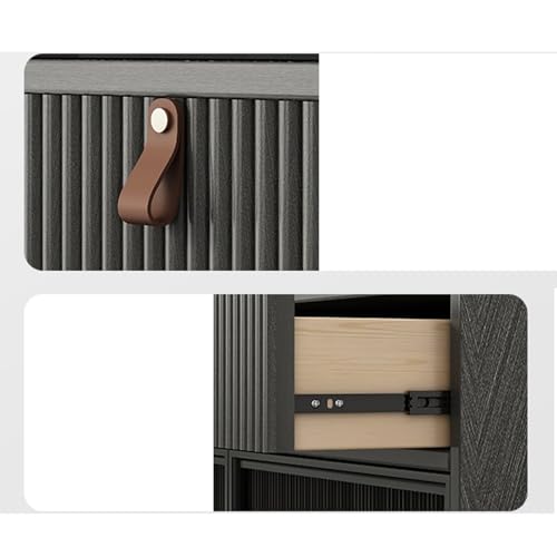Living Room Sweeper Organizer Shelf Storage Cabinet Living Room Small House Put Fish Tank(Champagne,1m) - size: 1m