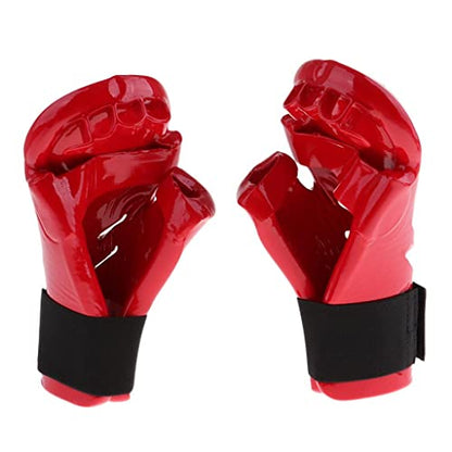 Children Gloves Martial Arts Sparring TKD Grappling MMA for Youth, Faux Leather & Neoprene Training Gloves