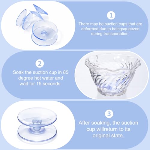 4 Sizes Double Sided Suction Cups 16 Pcs Suction Cups for Glass Table Mirrors Furniture (25+30+35+40mm)