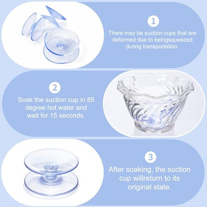 4 Sizes Double Sided Suction Cups 16 Pcs Suction Cups for Glass Table Mirrors Furniture (25+30+35+40mm)