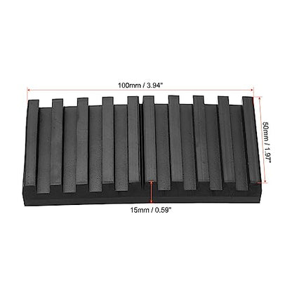 PATIKIL Rubber Anti-Vibration Pads, 4 Pcs Vibration Isolation Mats 4" x 2" x 0.6" for HVAC, Air Conditioner, Air Compressor, Washer, Dryer, Black