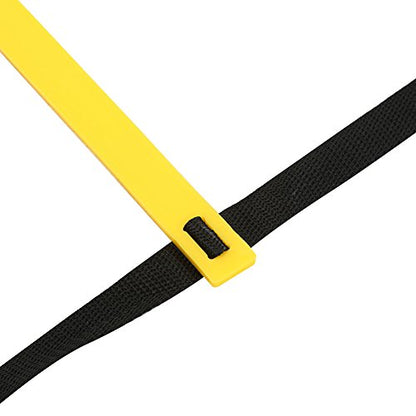 Dioche Speed Training Ladder, Portable Footwork Exercise Tackle for Football Soccer Sports (7m13 - Rung-Yellow)