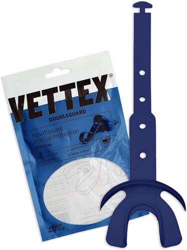 Vettex DoubleGuard Mouth Guard with Lip Protection, Navy - color: Navy