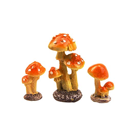 3pcs Resin Mushroom Miniature Fairy Garden Decoration Accessories Sculptures Statues,Yard Decor for Outside Gnomes Outdoor Decor for Patio Zen Garden - size: Mushroom