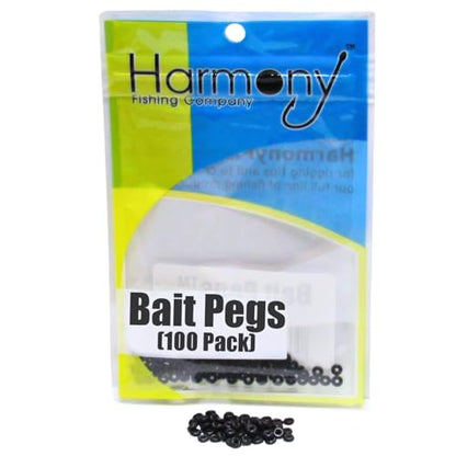 Bait Pegs (100 Pack) - Rubber pegs for Pegging Soft Plastic Fishing Lures to Hooks, jigs, chatterbaits, etc [Select Size] - size: NO