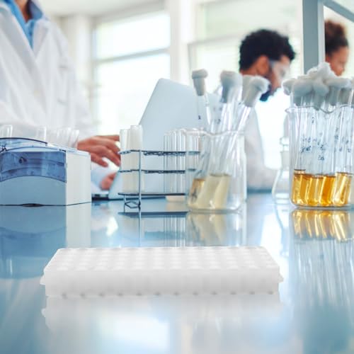 2pcs Double-Sided Test Tube Rack Slots Microcentrifuge Tube Holder Organizer for for Lab Storage and Sampling