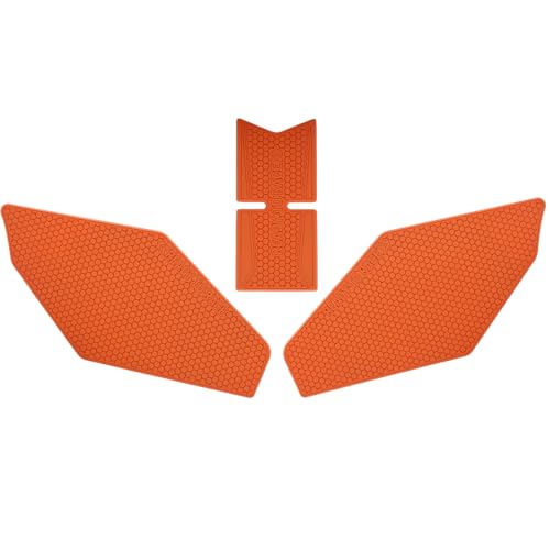 Motorcycle Tank Pads Side Gas Knee Grip Protective StickerApplies toKTM DUKE390 DUKE250 DUKE150 (2024+) (Orange) - color: Orange