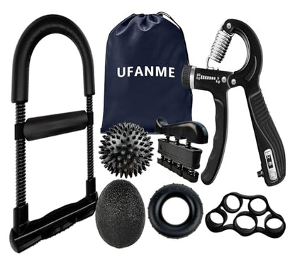 Hand Grip Strengthener, Grip Strength Trainer, 22-132 Lbs Adjustable Resistance Forearm Exerciser Workout for Rehabilitation Athletes Climbers Musicians