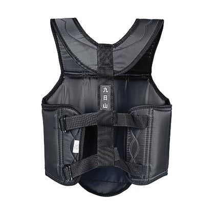 Wesing Martial Arts Muay Thai Boxing Chest Protector MMA Sanda Chest Guard - size: Large, style: Black