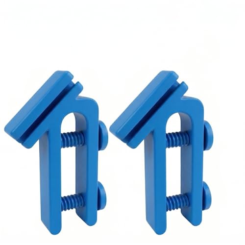 2PCS Hose Holder Clip, Hands-Free Water Pipe Clamp for Fish Tank, Bucket and Garden Hose, Anti-Slip Draining Tube Clamp Fits 0.59" Hose (0-0.79" Blue) - color: 0-0.79" Blue