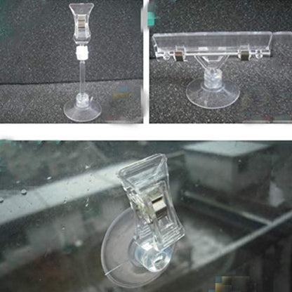5Pcs Wall Suction Cup Clip, Plastic Sucker Clamps Holder Reusable Aquarium Suction CupsHolder Business Cards Clamp for Bathroom Kitchen Windows Aquarium Accessories