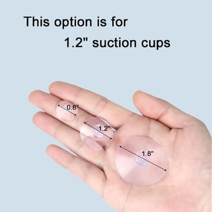 AQUANEAT 20 Packs Suction Cups 1.2 Inch Clear Sucker Pads Without Hook for Glass Home Organization Decoration