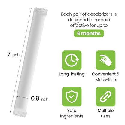 (4-Pack) Calvana Shoe Deodorizer, Refill Bags Compatible with GloveStix & StankStix, Odor Eliminator for Hockey & Lacrosse Gloves, Boxing & Soccer Gear, Gym Bags & Sports Equipment, Up to 6 Months