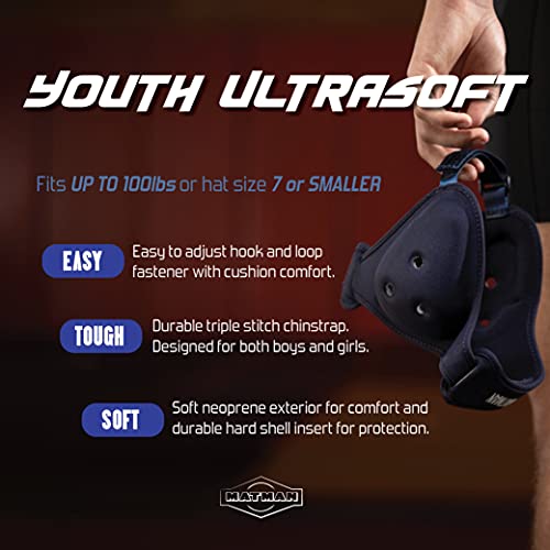 Matman Dynasty Wrestling Headgear & Protective Ear Guards for BJJ & MMA - color: Navy, size: Youth