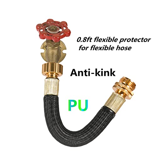0.8ft Garden Hose Extension Flexible Adapter Short Connector With Integrated Spiral Tube for Reel/RV/Dehumidifier (1)
