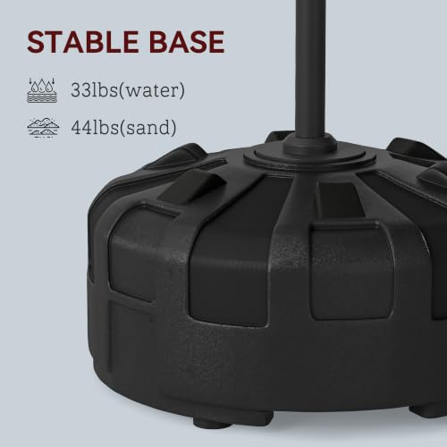 Soozier 3-in-1 Boxing Bag with Stand Adjustable Height 2 Target Arms Black