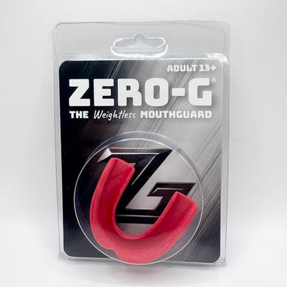 Zero-G Adult Mouthguard Red 1-Pack, Boil & Bite for Contact Sports - color: Red