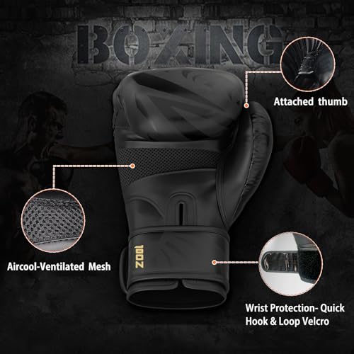 Dripex Boxing Gloves for Men Women Youth, Boxing Training Gloves | for Heavy Bag Workout, Muay Thai, Kickboxing, Sparring Punching（6 8 10 12 14 16oz）