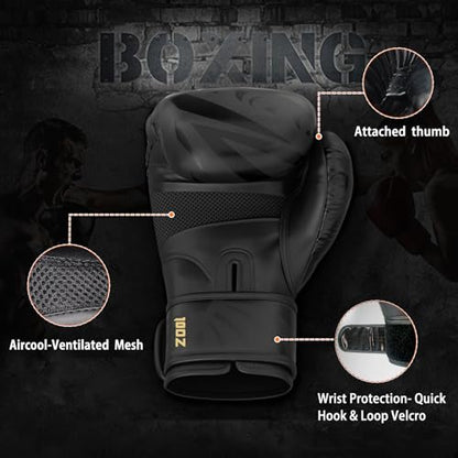 Dripex Boxing Gloves for Men Women Youth, Boxing Training Gloves | for Heavy Bag Workout, Muay Thai, Kickboxing, Sparring Punching（6 8 10 12 14 16oz）