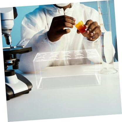 Ipetboom Acrylic Test Tube Rack Slot Inverted Storage Holder for Vials Laboratory Organizer for Space Saving and Secure Placement