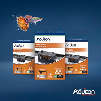 Aqueon QuietFlow Internal Filter with SmartClean Technology, Small - size: Small Filter, style: Small Filter