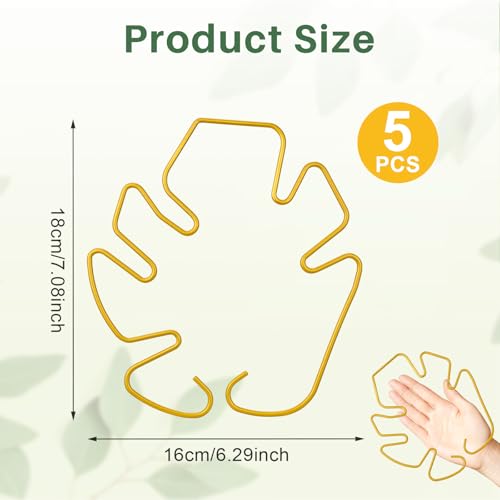 Monstera Plant Support for Indoor Plants Metal Plant Stem Holder Plant Support Ring for Climbing Plants Stem Stabilizer (6.29 * 7.08inch/ 5) - size: 6.3*7.1/5