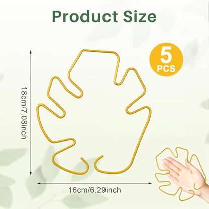 Monstera Plant Support for Indoor Plants Metal Plant Stem Holder Plant Support Ring for Climbing Plants Stem Stabilizer (6.29 * 7.08inch/ 5) - size: 6.3*7.1/5