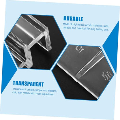 BESPORTBLE 4pcs Sturdy Aquarium Lid Support Brackets Acrylic Fish Tank Cover Holders for Tops Easy to Install Suitable for Turtle Tanks and Pet Aquariums