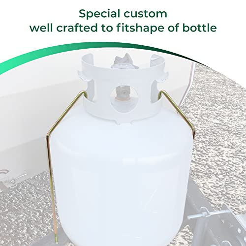 Camper RV Propane Tank 20Lbs Hold Down Bracket Holder Tank Hook Kit for RV Trailer Coleman Fleetwood Pop Up