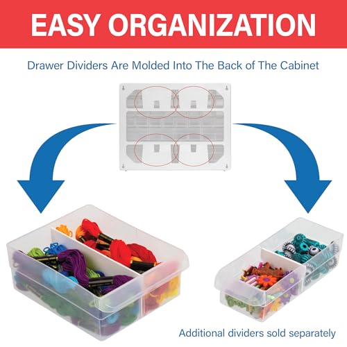 Akro-Mils 64-Drawer Plastic Drawer Storage Cabinet for Garage Organization, Bead Organizer, Building Bricks Storage, Teacher Toolbox, Makeup Organizer, 20" W x 6" D x 16" H, 10164 Black