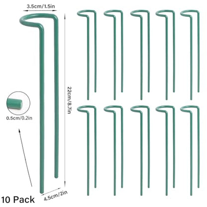 Indoor Plant Stakes – 8.7" U-Shaped Durable Iron Support for Monstera & Potted Plants, Perfect for Small to Medium Climbing Plants, 10-Pack, Ideal for Home Décor & Plant Lovers