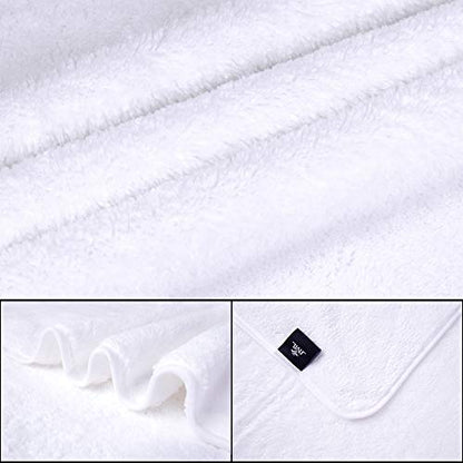 JML Large Bath Towels with Hanging Loop, 30"x60", White, Set of 2 - color: White, size: 30 in x 60 in