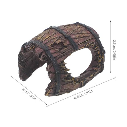 Fish Tank Barrel Decor: Aquarium Decoration Betta Cave Hideaway Tunnel - Resin Fish Tank Cave Hide for Aquarium Goldfish, Reptile, and Turtle