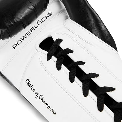 Everlast Powerlock OG Pro Training Boxing Gloves - color: BLK/WHT, size: 14 oz