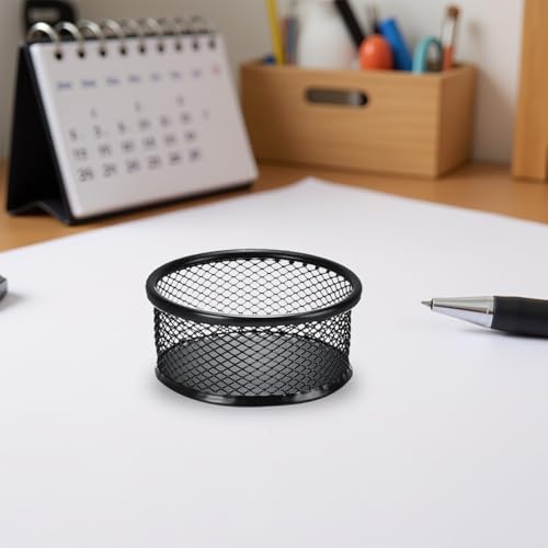 Alipis Mesh Paperclip Storage Container Lid Office Desk Organizer for Iron Paper Clips 1-Piece Multi-Purpose Holder for School and Office Supplies