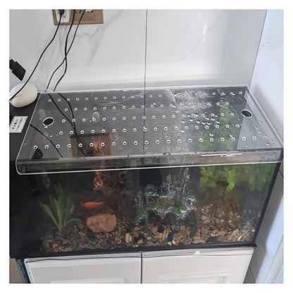 Acrylic Fish Tank Canopy - Anti-Jump Lid Cover for Aquariums, Cat-Proof Design, Top Mount with Hole, Perfect for 80x30cm (31.5x11.8in) Fish Tanks. - size: L80xW30cm/31.5x11.8in