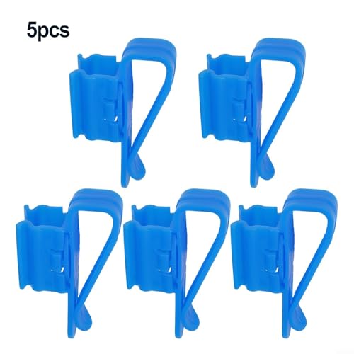 5Pcs Aquarium Hose Holder Clips, ABS Fish Tank Water Pipe Clamp Mounting for 8-16mm Diameter Tubing, Secure Grip Fixture for Aquarium Maintenance(blue) - color: blue